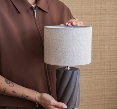 Table Lamp Swirl Brown - Small - Things I Like Things I Love