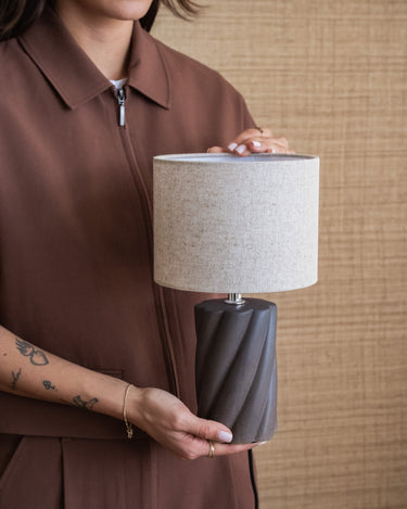 Table Lamp Swirl Brown - Small - Things I Like Things I Love