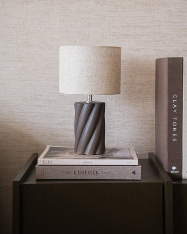 Table Lamp Swirl Brown - Small - Things I Like Things I Love
