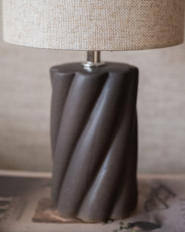 Table Lamp Swirl Brown - Small - Things I Like Things I Love