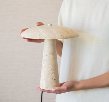 Table Lamp Trave Travertine - Things I Like Things I Love