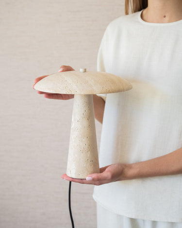Table Lamp Trave Travertine - Things I Like Things I Love