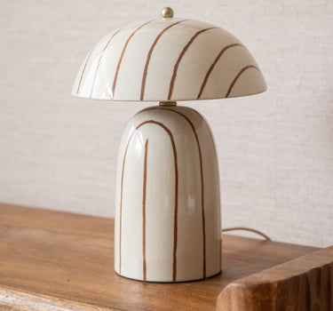Tafellamp Livia Gestreept Beige - Things I Like Things I Love