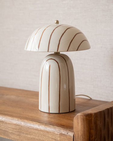 Tafellamp Livia Gestreept Beige - Things I Like Things I Love