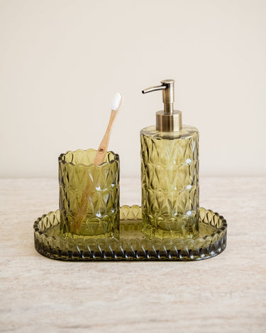 Tandenborstelhouder Pear Glas Groen - Things I Like Things I Love