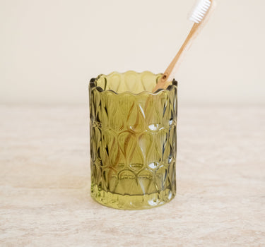 Tandenborstelhouder Pear Glas Groen - Things I Like Things I Love