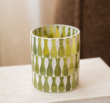 Tealight Holder Lia Olive Green - Things I Like Things I Love