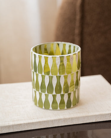 Tealight Holder Lia Olive Green - Things I Like Things I Love
