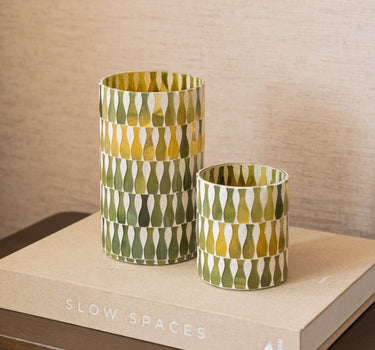 Tealight Holder Lia Olive Green - Things I Like Things I Love