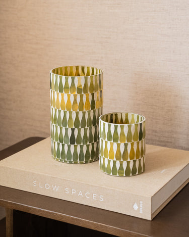 Tealight Holder Lia Olive Green - Things I Like Things I Love