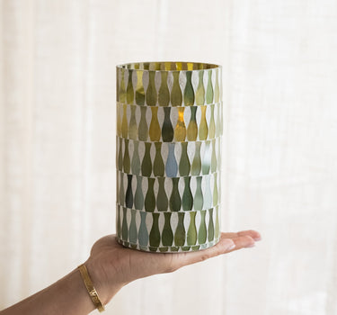 Tealight Holder Lia Olive Green - Things I Like Things I Love