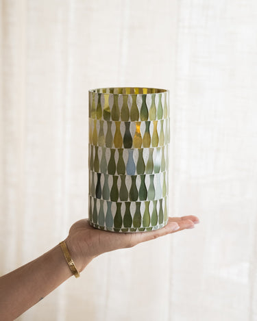 Tealight Holder Lia Olive Green - Things I Like Things I Love