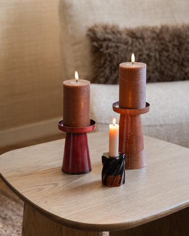 Tealight Holder Metal Burgundy - Things I Like Things I Love