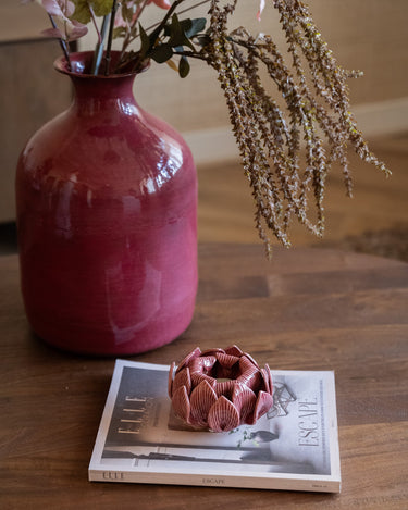 Tealight Holder Petals Burgundy - Things I Like Things I Love