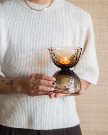 Tealight Holder / Vase Diabolo Glass - Small/Medium - Things I Like Things I Love