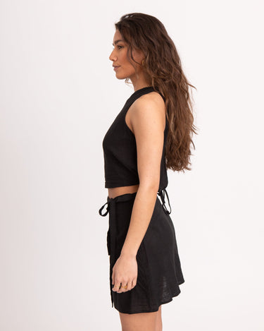 TILTIL Ai - vi Linen Top Black - Things I Like Things I Love