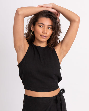 TILTIL Ai - vi Linen Top Black - Things I Like Things I Love