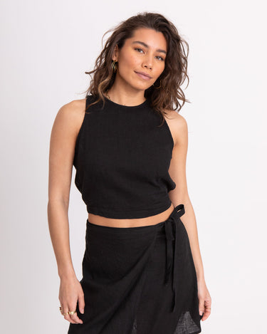TILTIL Ai - vi Linen Top Black - Things I Like Things I Love