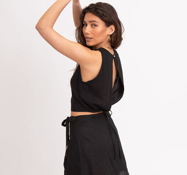 TILTIL Ai - vi Linen Top Black - Things I Like Things I Love