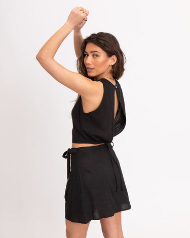TILTIL Ai - vi Linen Top Black - Things I Like Things I Love