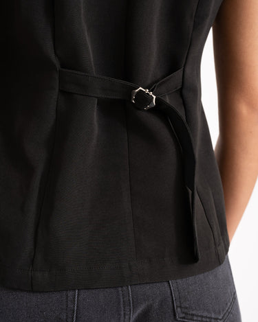 TILTIL Annabel Gilet Top Black - Things I Like Things I Love