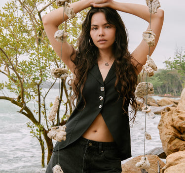 TILTIL Annabel Gilet Top Black - Things I Like Things I Love