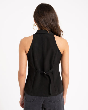 TILTIL Annabel Gilet Top Black - Things I Like Things I Love