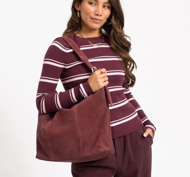 TILTIL Ariana Bag Suede Donkerpaars - Things I Like Things I Love