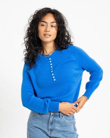TILTIL Arya Button Up Knit Blue One Size - Things I Like Things I Love
