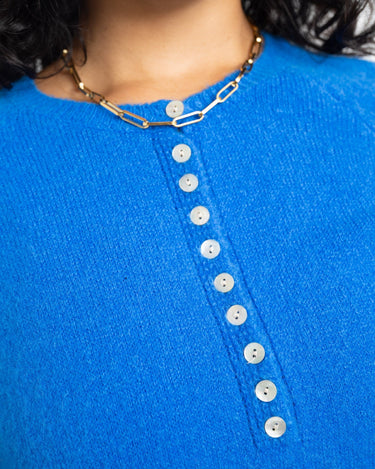 TILTIL Arya Button Up Knit Blue One Size - Things I Like Things I Love