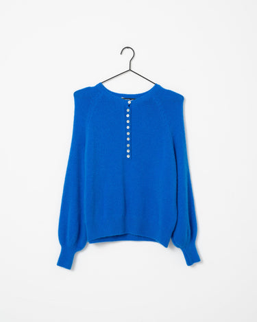 TILTIL Arya Button Up Knit Blue One Size - Things I Like Things I Love
