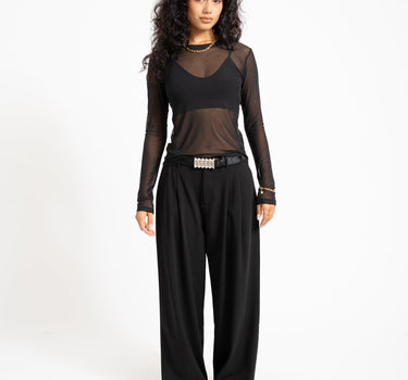 TILTIL Asya Basic Mesh Top Zwart - Things I Like Things I Love