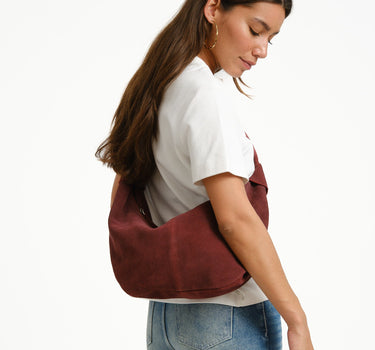 TILTIL Bag Leila REAL SUEDE Aubergine - Things I Like Things I Love