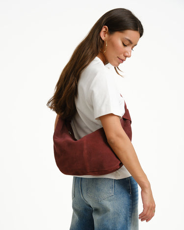 TILTIL Bag Leila REAL SUEDE Aubergine - Things I Like Things I Love