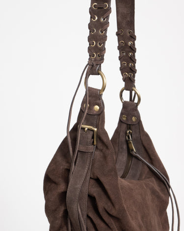 TILTIL Bag Tess Real Suede Bruin - Things I Like Things I Love
