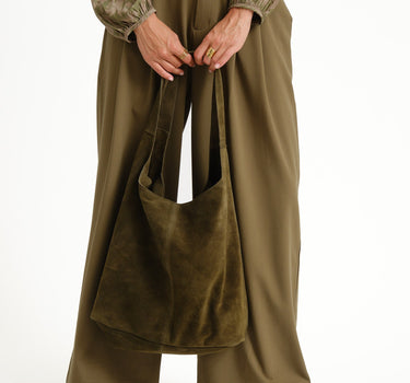 TILTIL Bag Yuki Khaki Groen Suede Donkergroen - Things I Like Things I Love