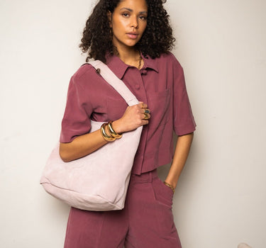 TILTIL Bag Yuki Misty Rose Suede Pink - Things I Like Things I Love