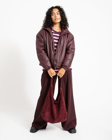 TILTIL Bag Yuki Plum Suede Donkerpaars - Things I Like Things I Love