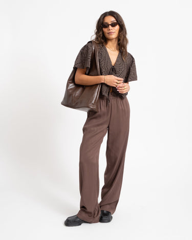 TILTIL Birke Top Embroidery Brown - Things I Like Things I Love
