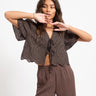 TILTIL Birke Top Embroidery Brown - Things I Like Things I Love