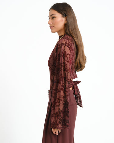 TILTIL Blair Lace Longsleeve Bordeaux - Things I Like Things I Love