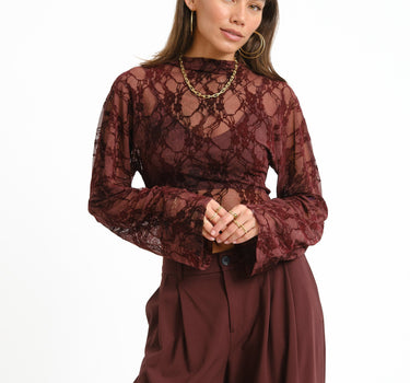TILTIL Blair Lace Longsleeve Bordeaux - Things I Like Things I Love