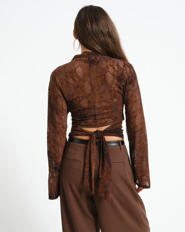 TILTIL Blair Lace Longsleeve Bruin - Things I Like Things I Love