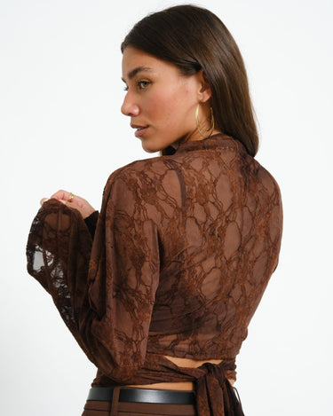 TILTIL Blair Lace Longsleeve Bruin - Things I Like Things I Love