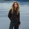 TILTIL Cela Striped Polo Cardigan Brown Groen - Things I Like Things I Love