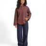 TILTIL Checkered Quinty Blouse Bordeaux - Things I Like Things I Love
