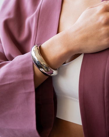 TILTIL Chunky Statement Bangle Silver - Things I Like Things I Love