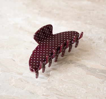TILTIL Claw Clip Polkadot Bordeaux - Things I Like Things I Love