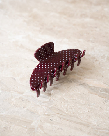 TILTIL Claw Clip Polkadot Bordeaux - Things I Like Things I Love