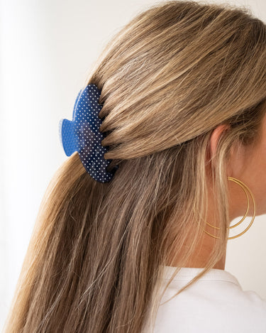 TILTIL Claw Clip Polkadot Donkerblauw - Things I Like Things I Love